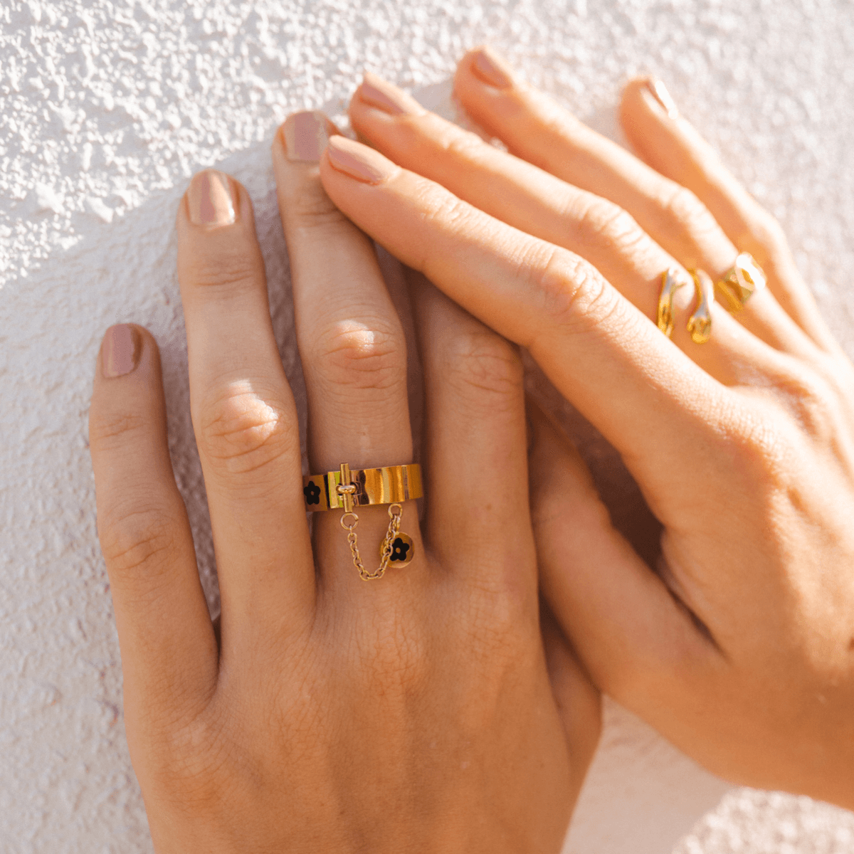 Charm Ring 18K Gold Plated