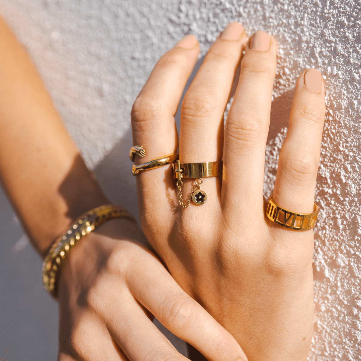 Charm Ring 18K Gold Plated