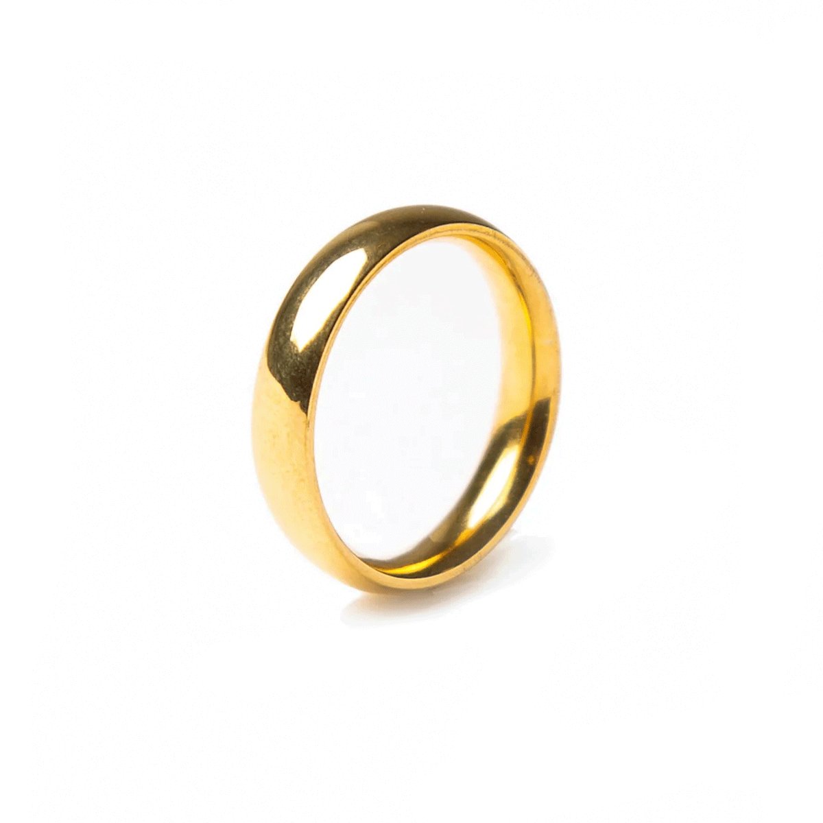 Comfort-Fit Band Ring 18K Gold Plated