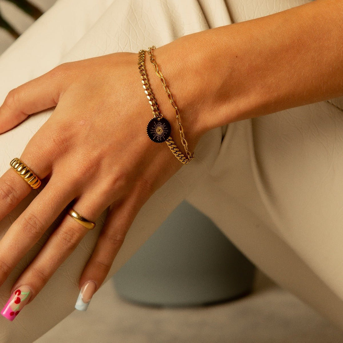 Comfort-Fit Band Ring 18K Gold Plated