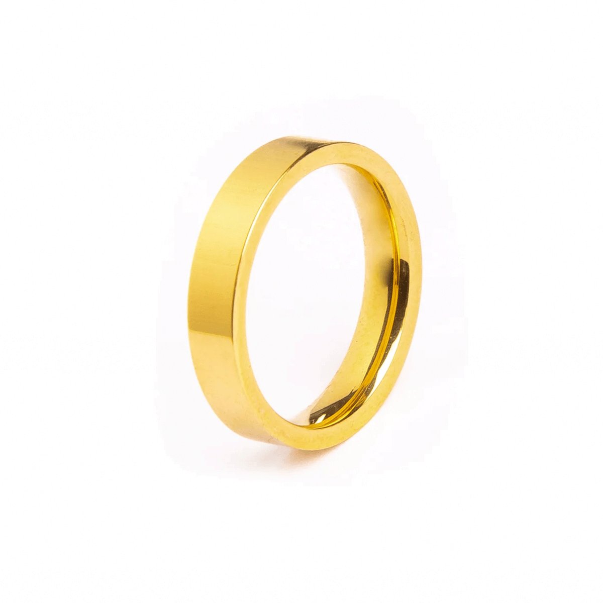 Square Comfort-Fit Band Ring 18K Gold Plated