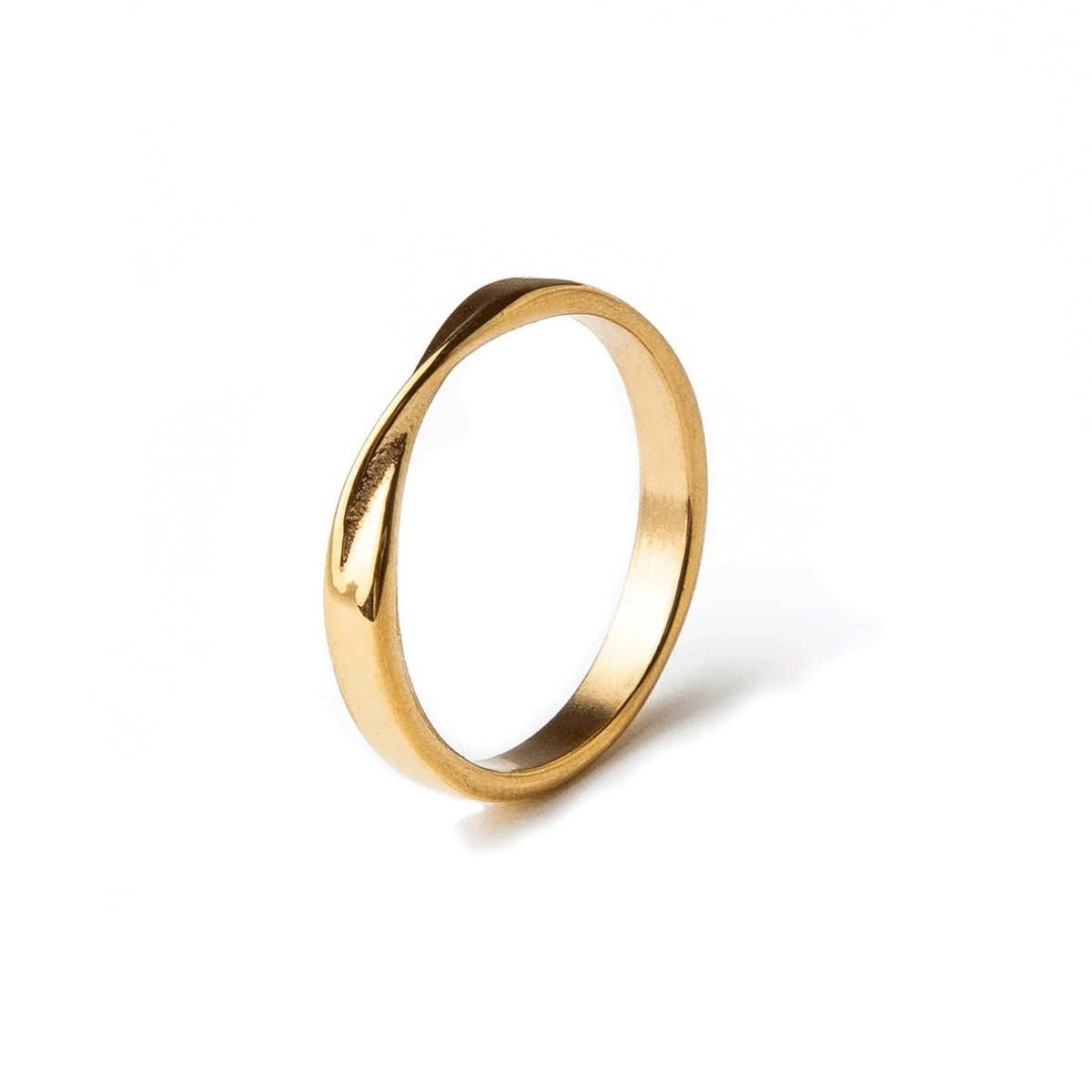 Twisted Band Ring 18K Gold Plated