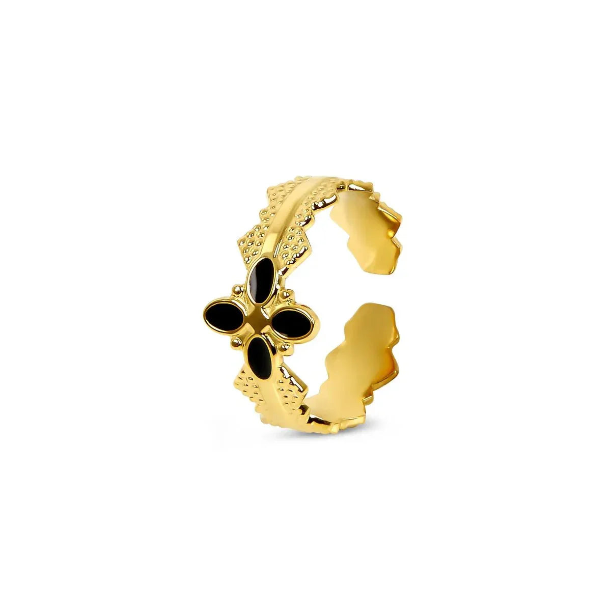 Blossom Adjustable Ring 18K Gold Plated