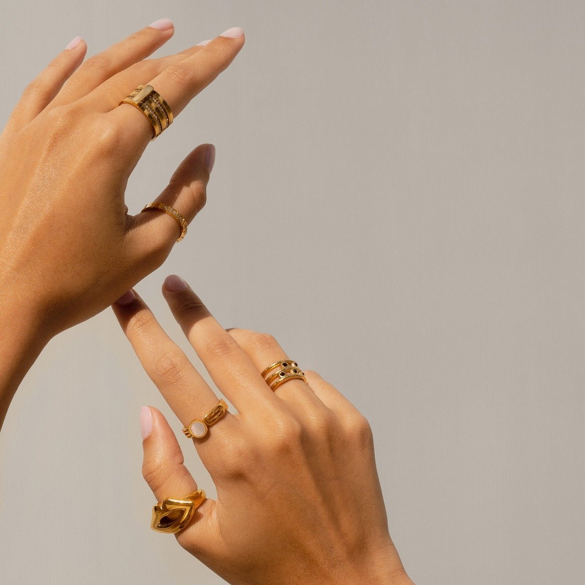 Adjustable Melina Ring 18K Gold Plated