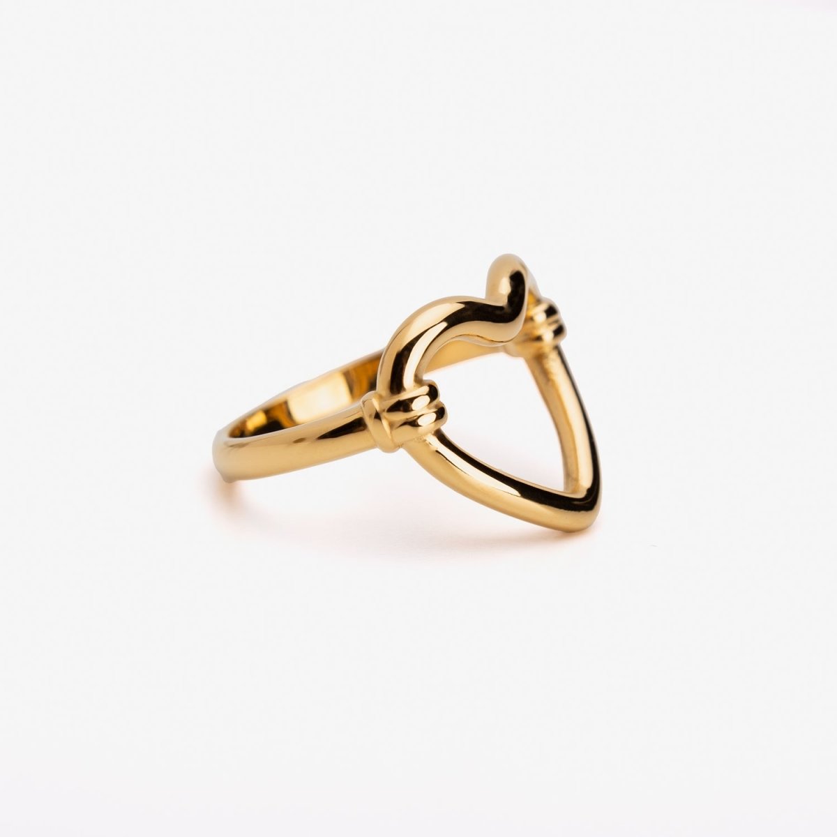 Open Heart Ring 18K Gold Plated