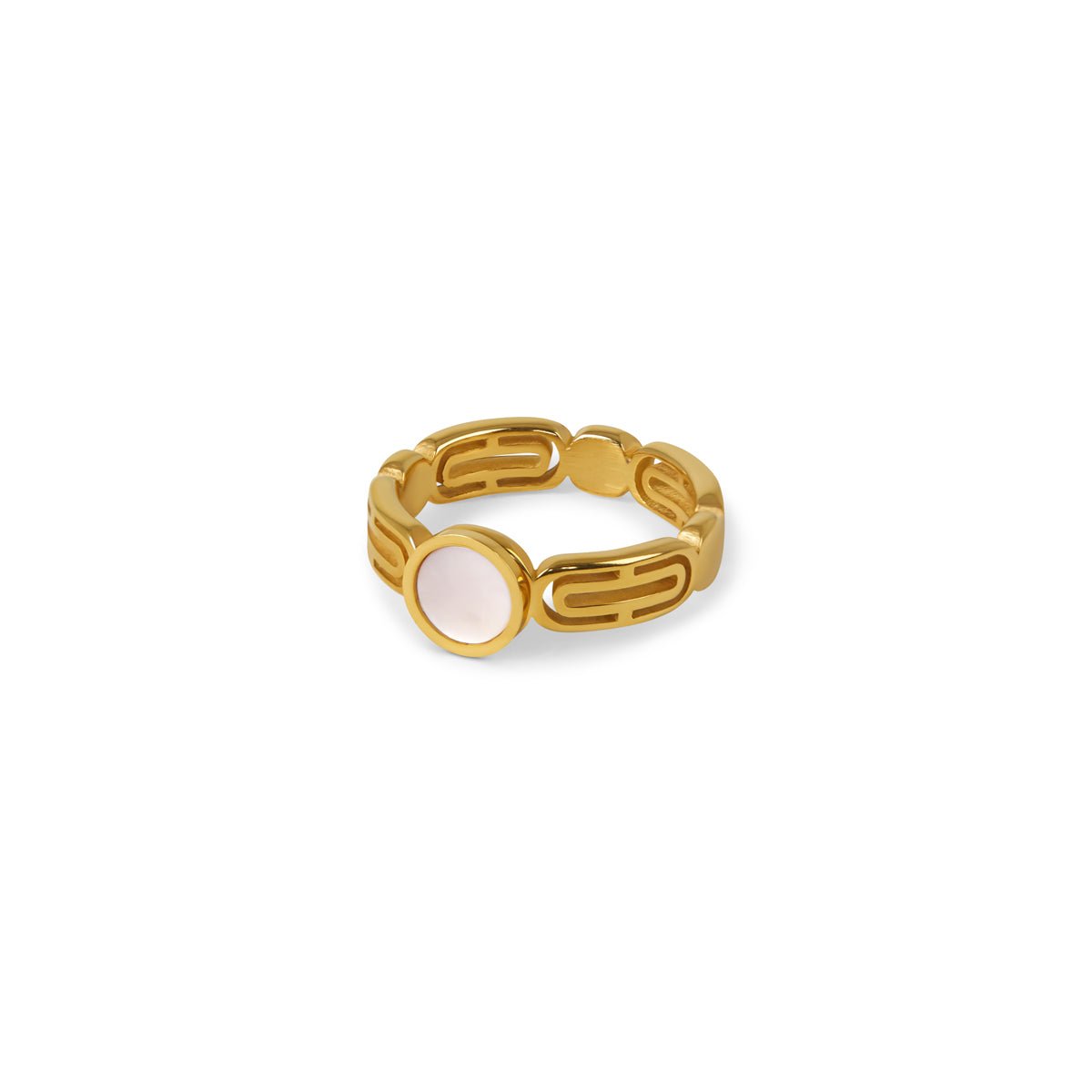 Athena Mother-of-Pearl Ring 18K Gold Plated