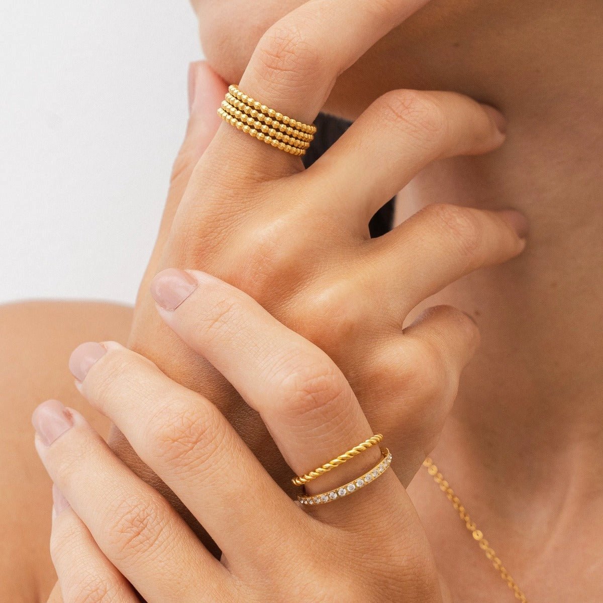 Aurora Crystal Ring 18K Gold Plated