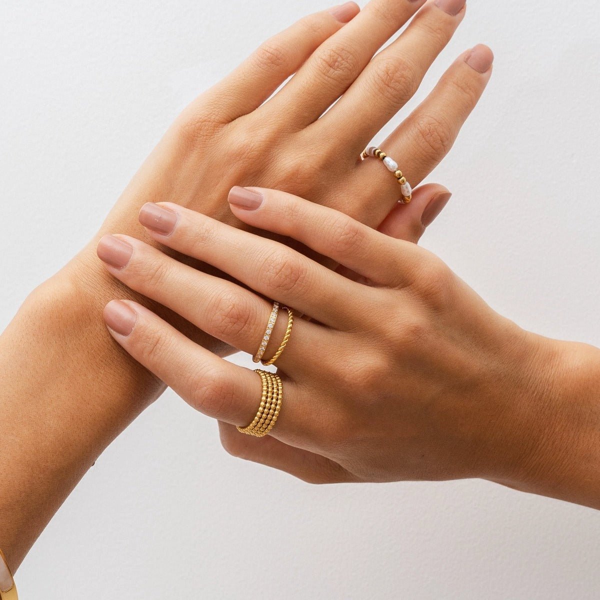 Aurora Crystal Ring 18K Gold Plated