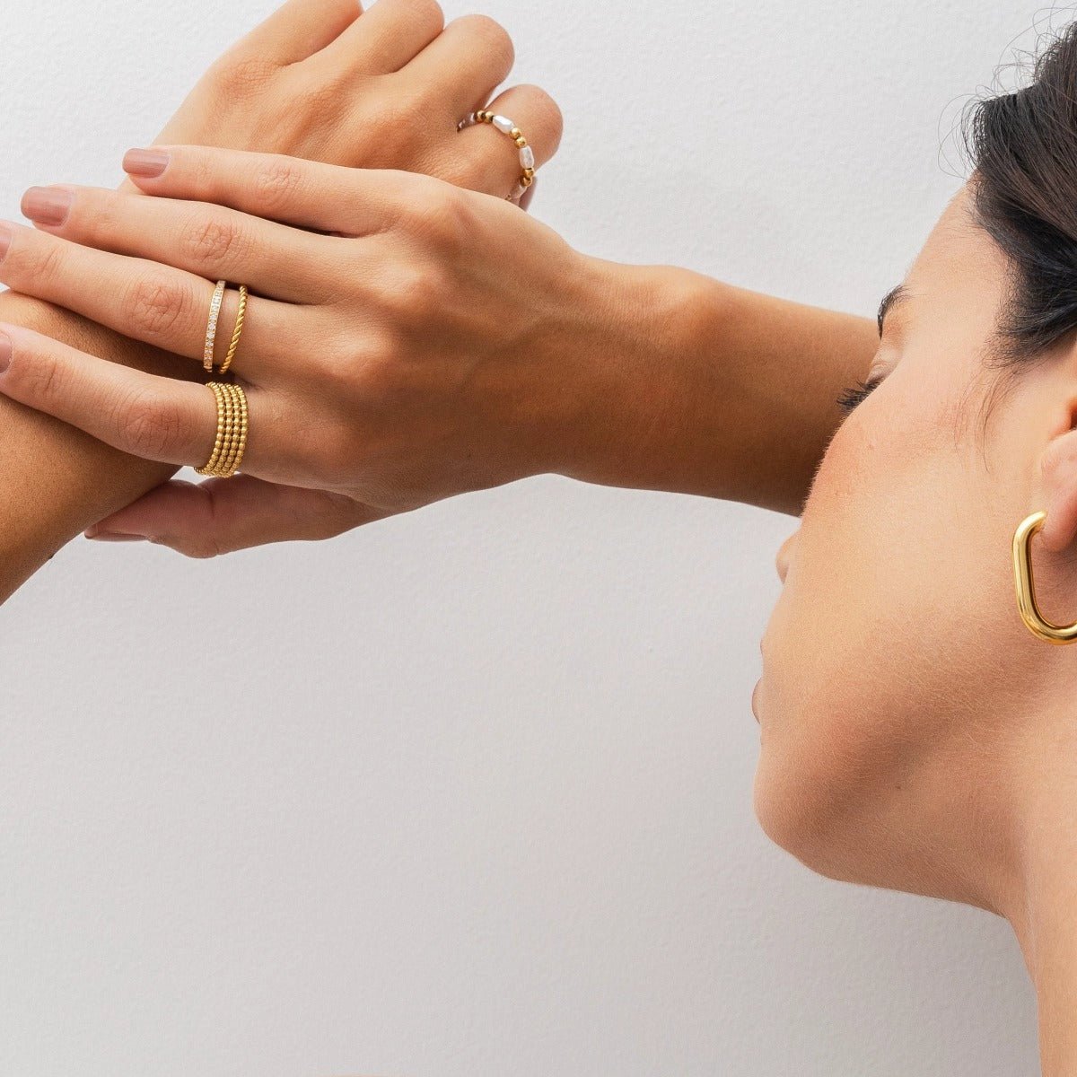 Aurora Crystal Ring 18K Gold Plated