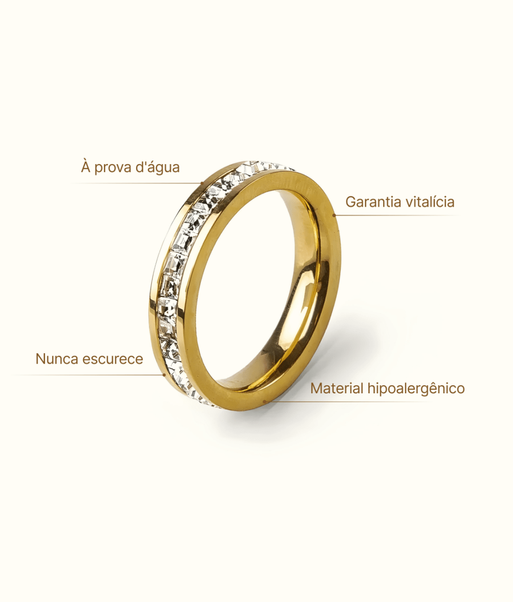 Brilliant Ring 18K Gold Plated
