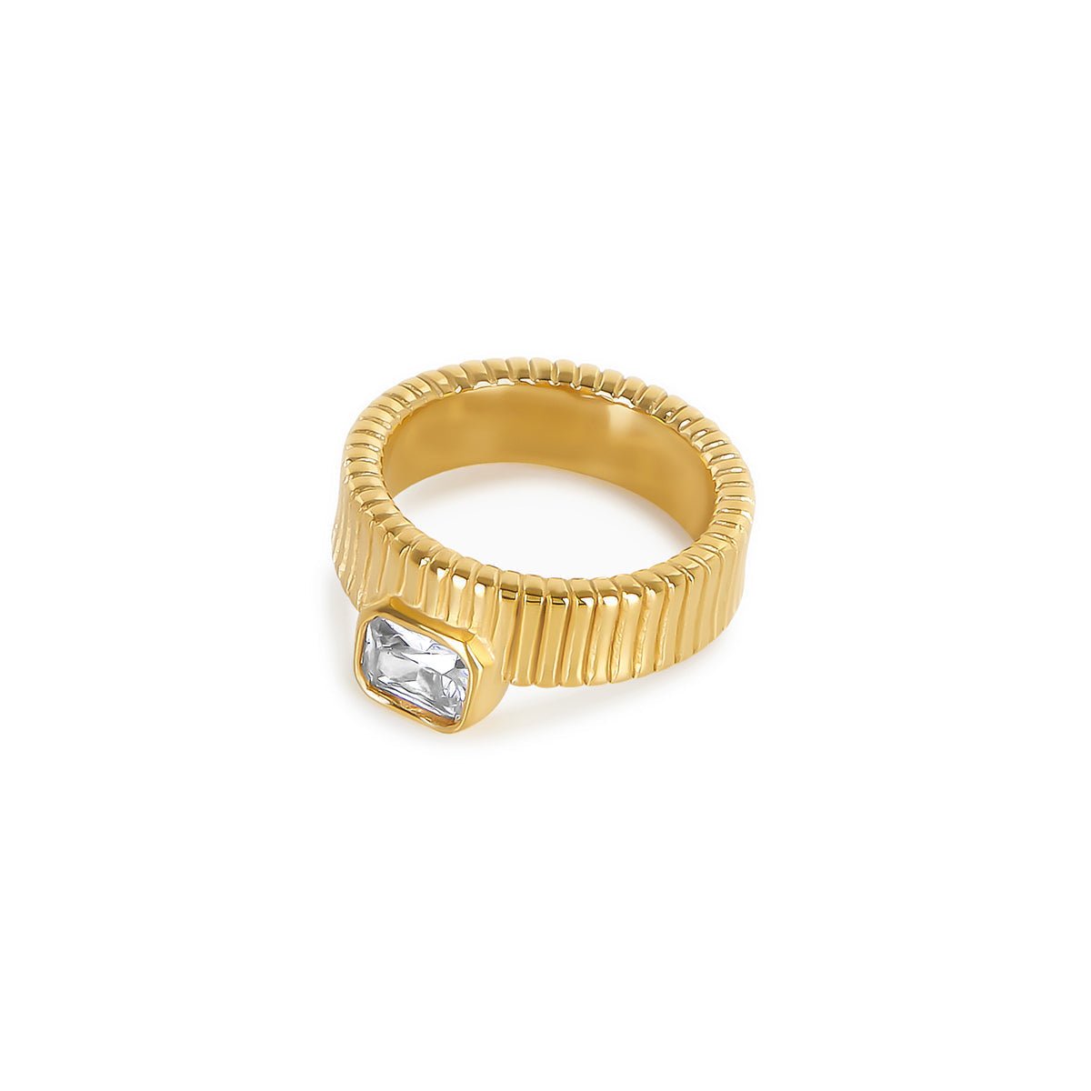 Capri Crystal Ring 18K Gold Plated
