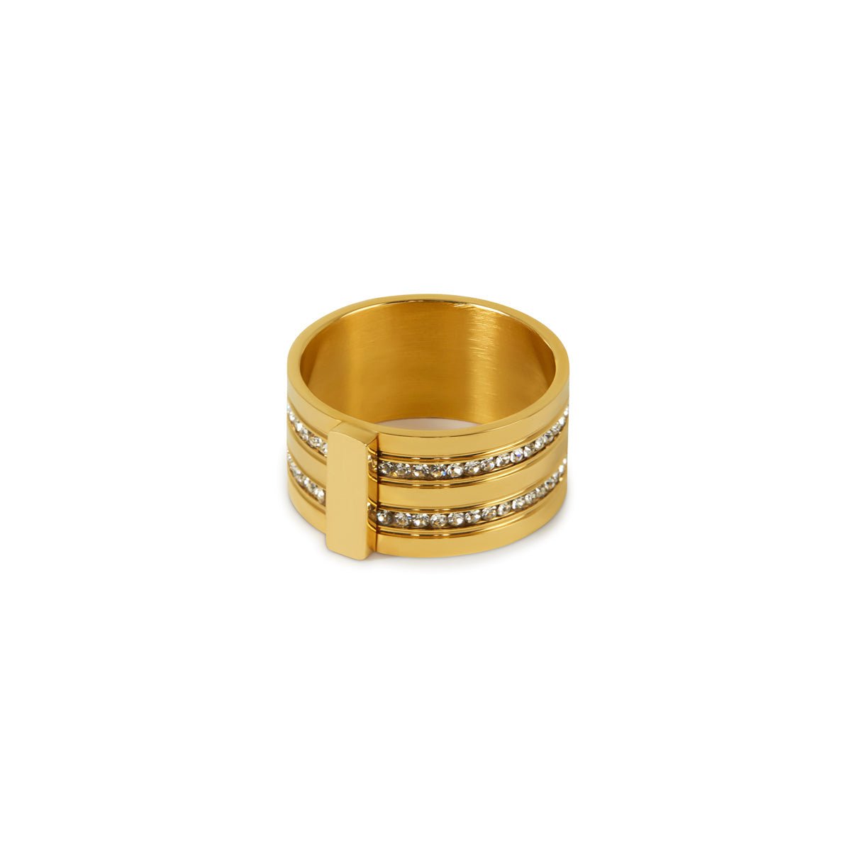 Caviar Stack Ring 18K Gold Plated