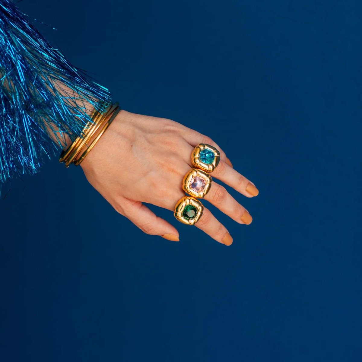 Dulcis Cocktail Ring 18K Gold Plated