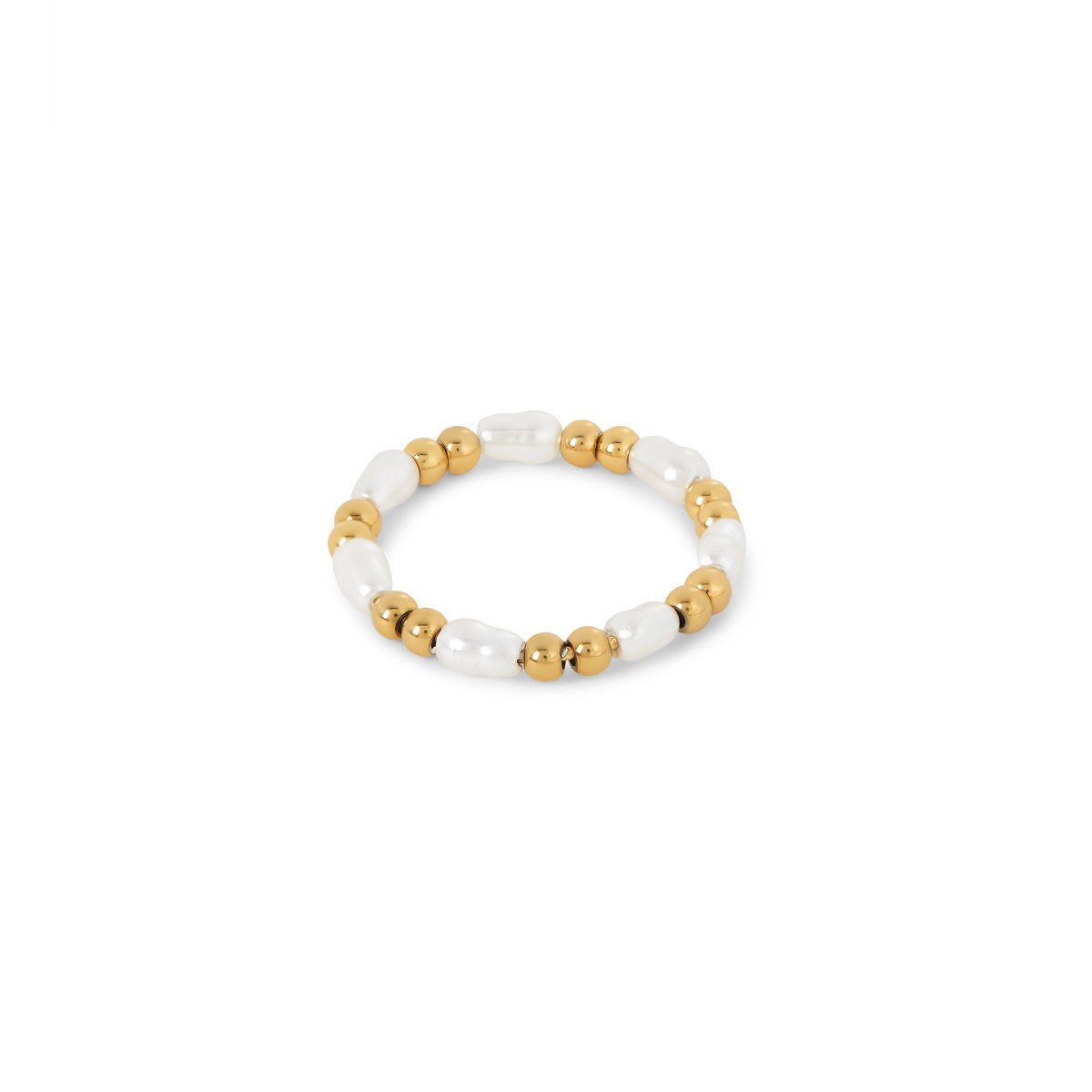 Dress Pearl Ring 18K Gold Plated
