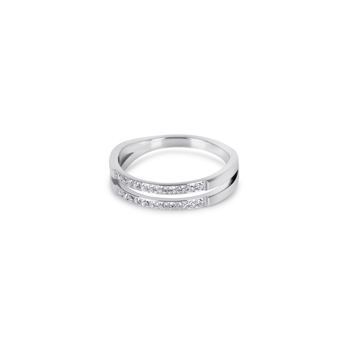 Double Sparkle Ring – Silver