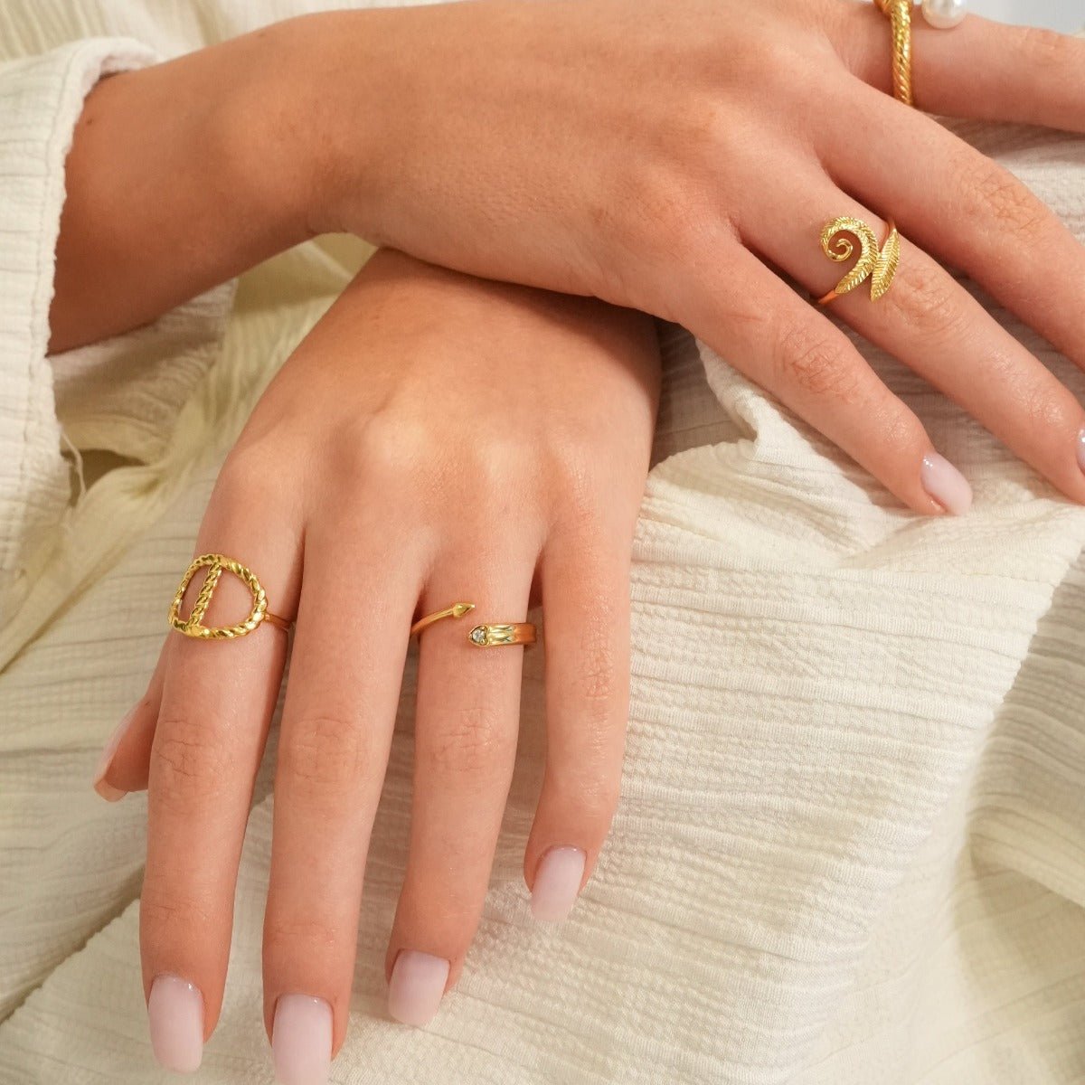 Éclat Adjustable Ring 18K Gold Plated