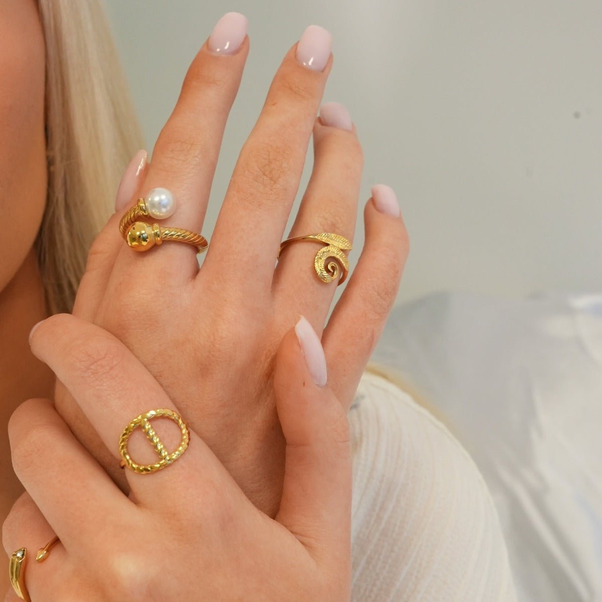 Éclat Adjustable Ring 18K Gold Plated