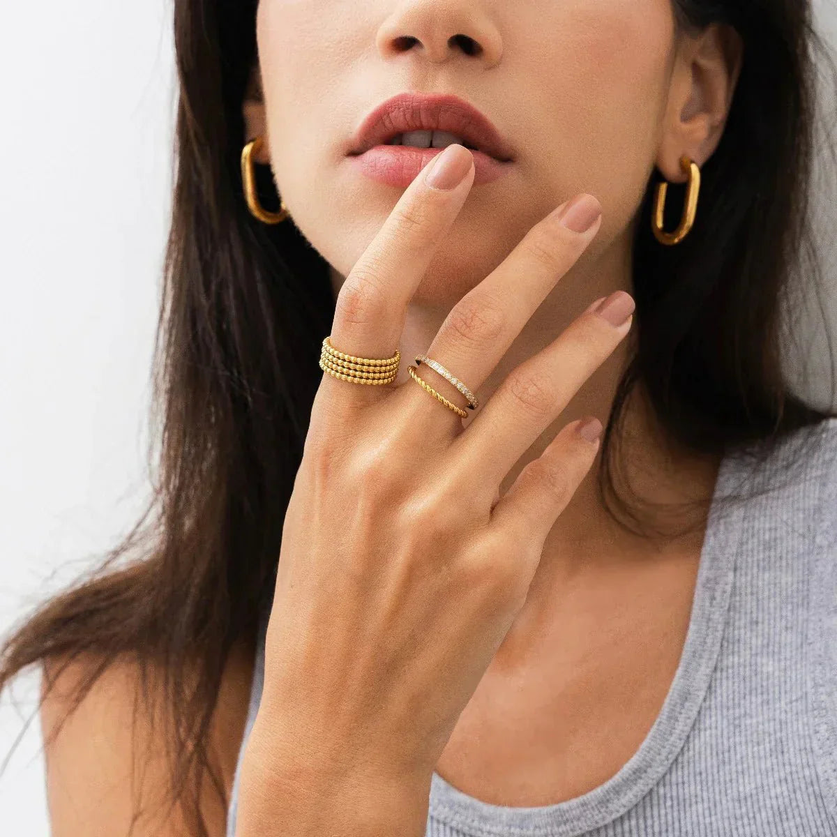Iconic Sphere Ring 18K Gold Plated