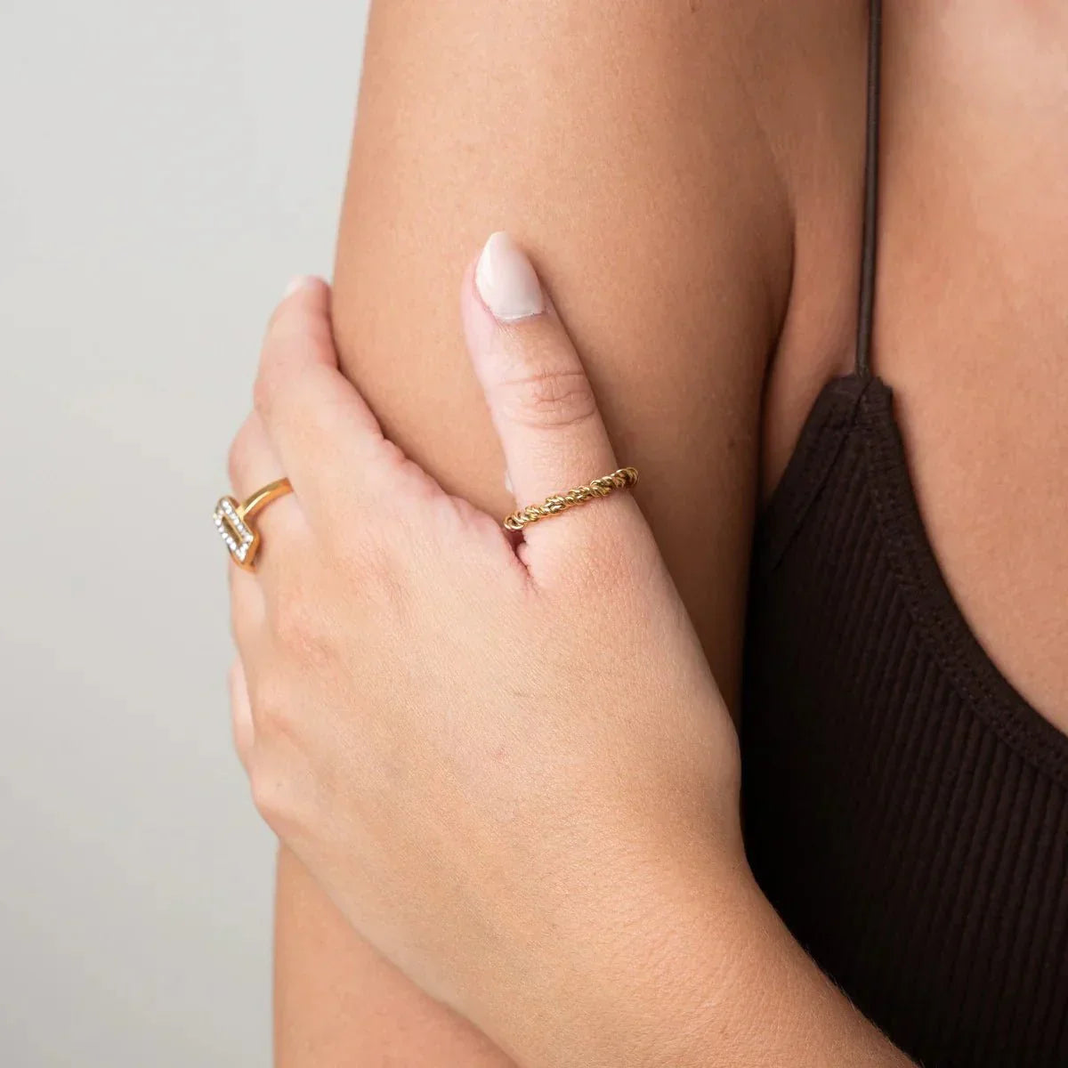 Spiral Ring 18K Gold Plated