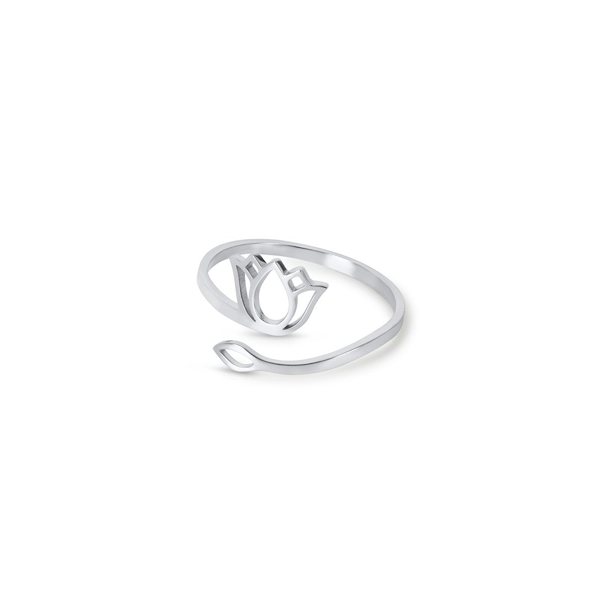 Lotus Flower Ring – Silver