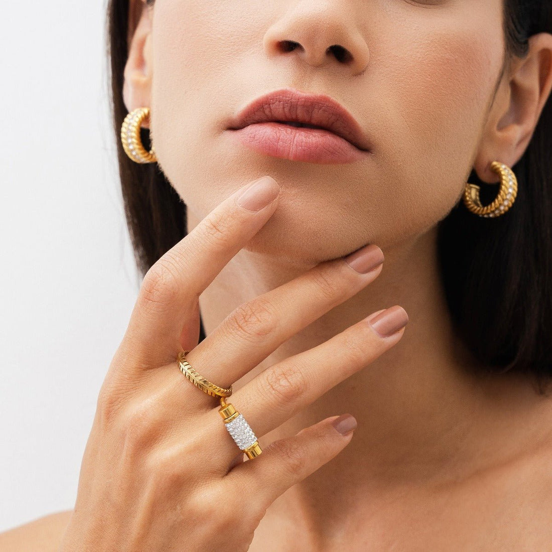 Glitz Rotating Ring 18K Gold Plated