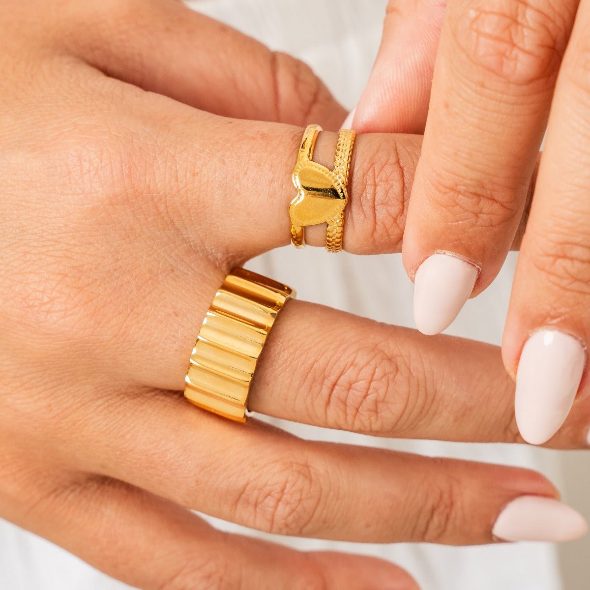 Groove Ring 18K Gold Plated