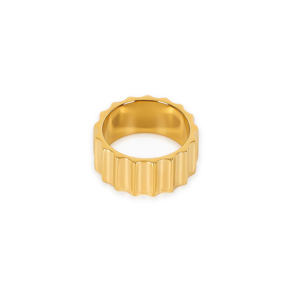 Groove Ring 18K Gold Plated