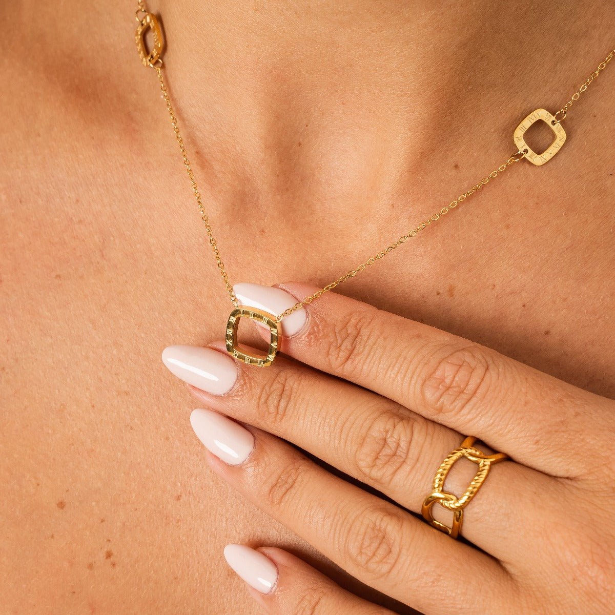 Adjustable Link Ring 18K Gold Plated