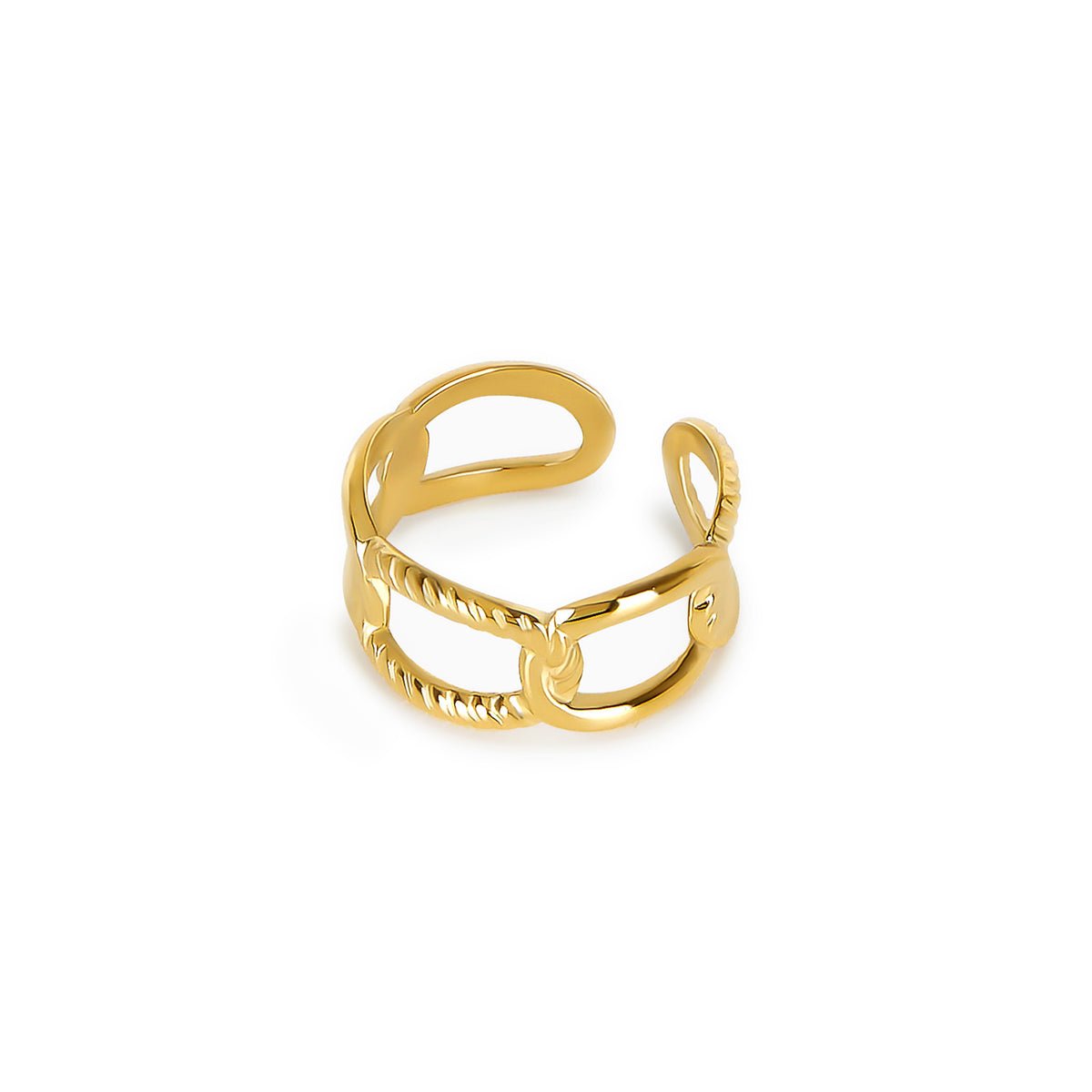 Adjustable Link Ring 18K Gold Plated
