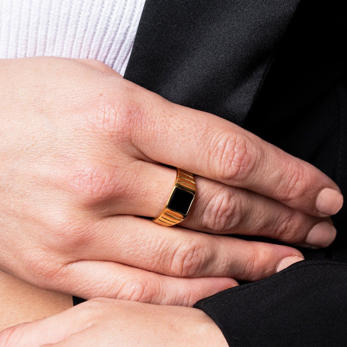 Noir Ring 18K Gold Plated