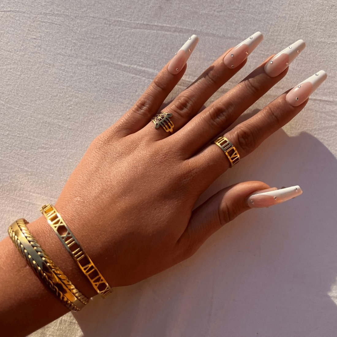 Roman Numeral Ring 18K Gold Plated