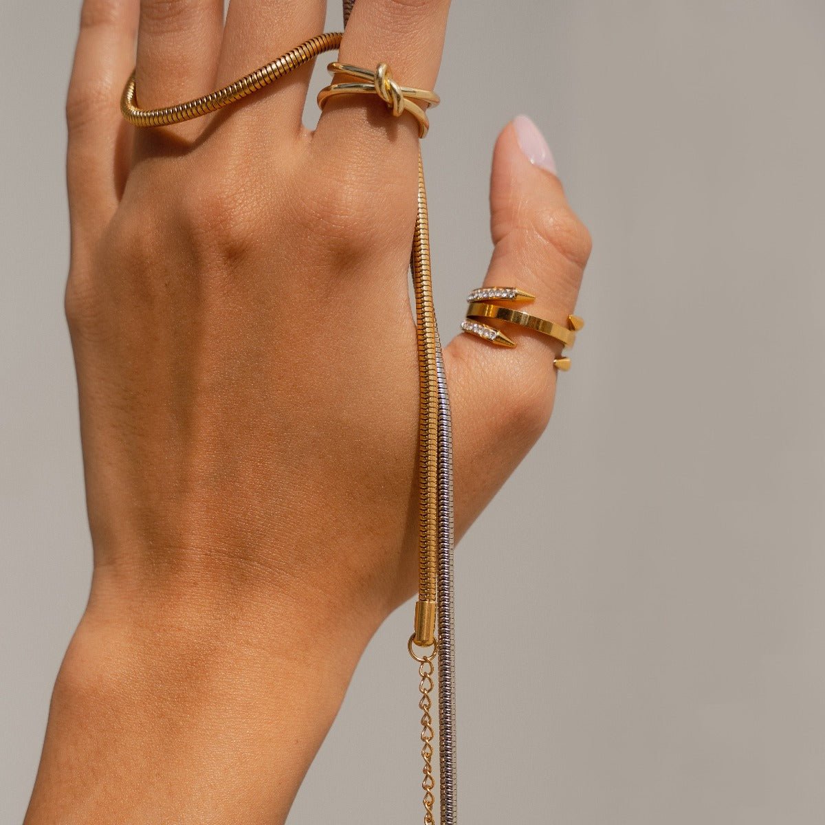 Spiked Nail Ring 18K Gold Plated
