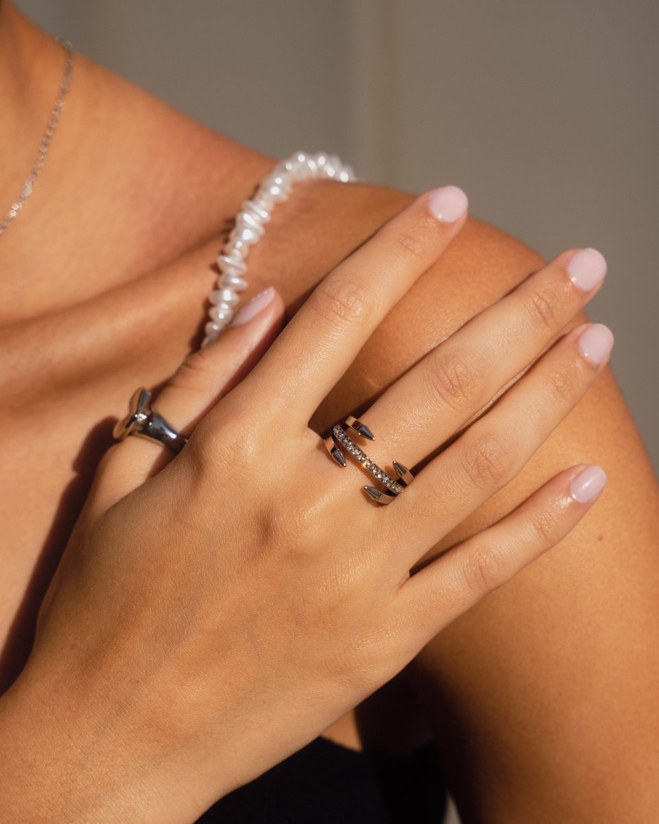 Spiked Nail Ring – Silver
