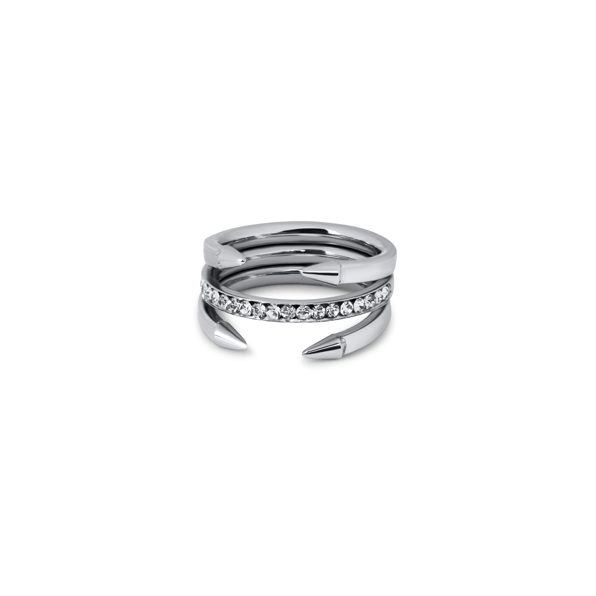 Spiked Nail Ring – Silver