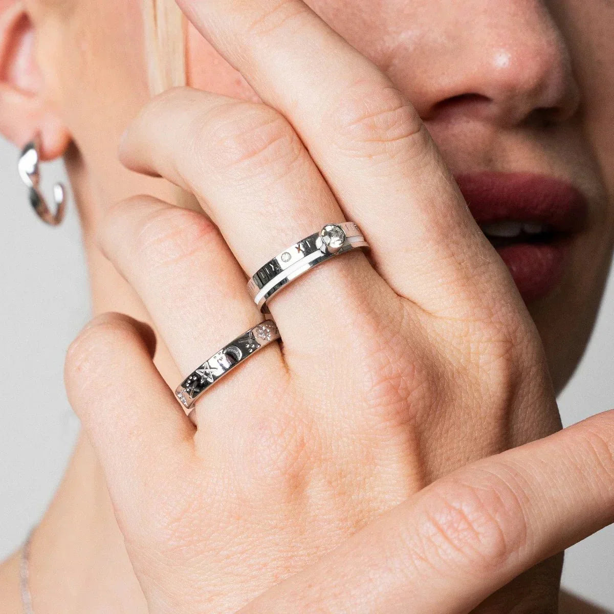Queen Crystal Stone Ring – Silver