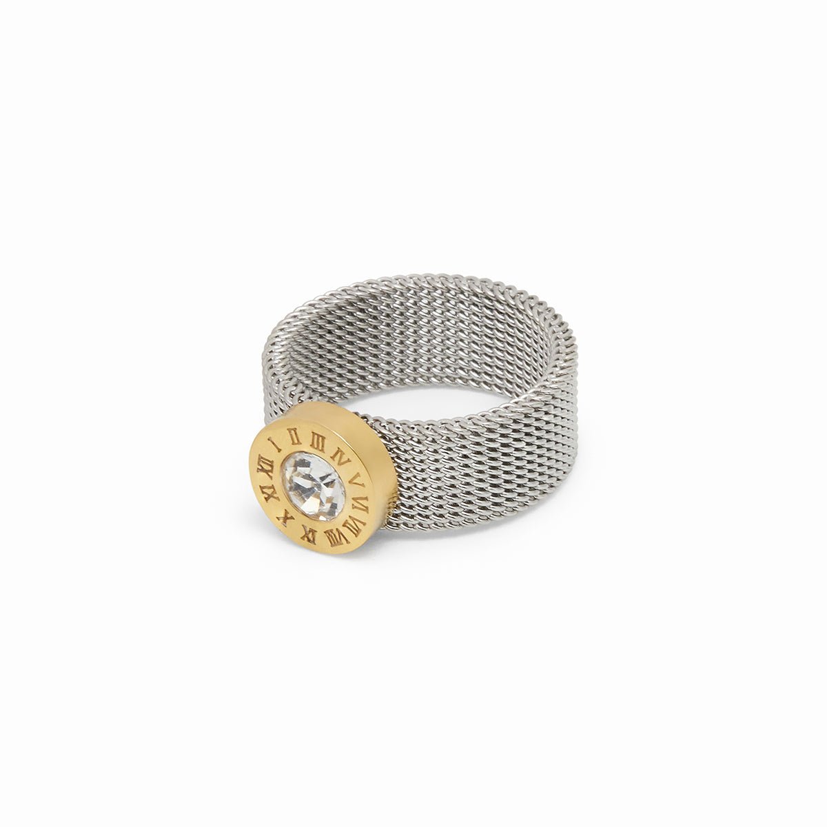 Roman Mesh Ring – Silver