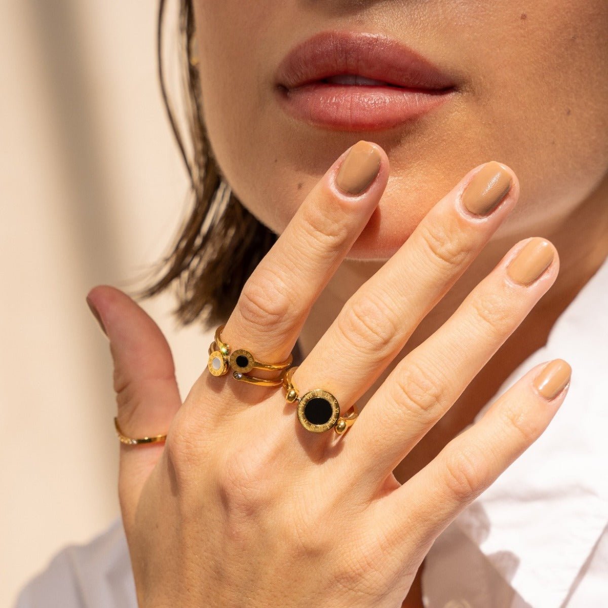 Venice Roman Numeral Ring 18K Gold Plated
