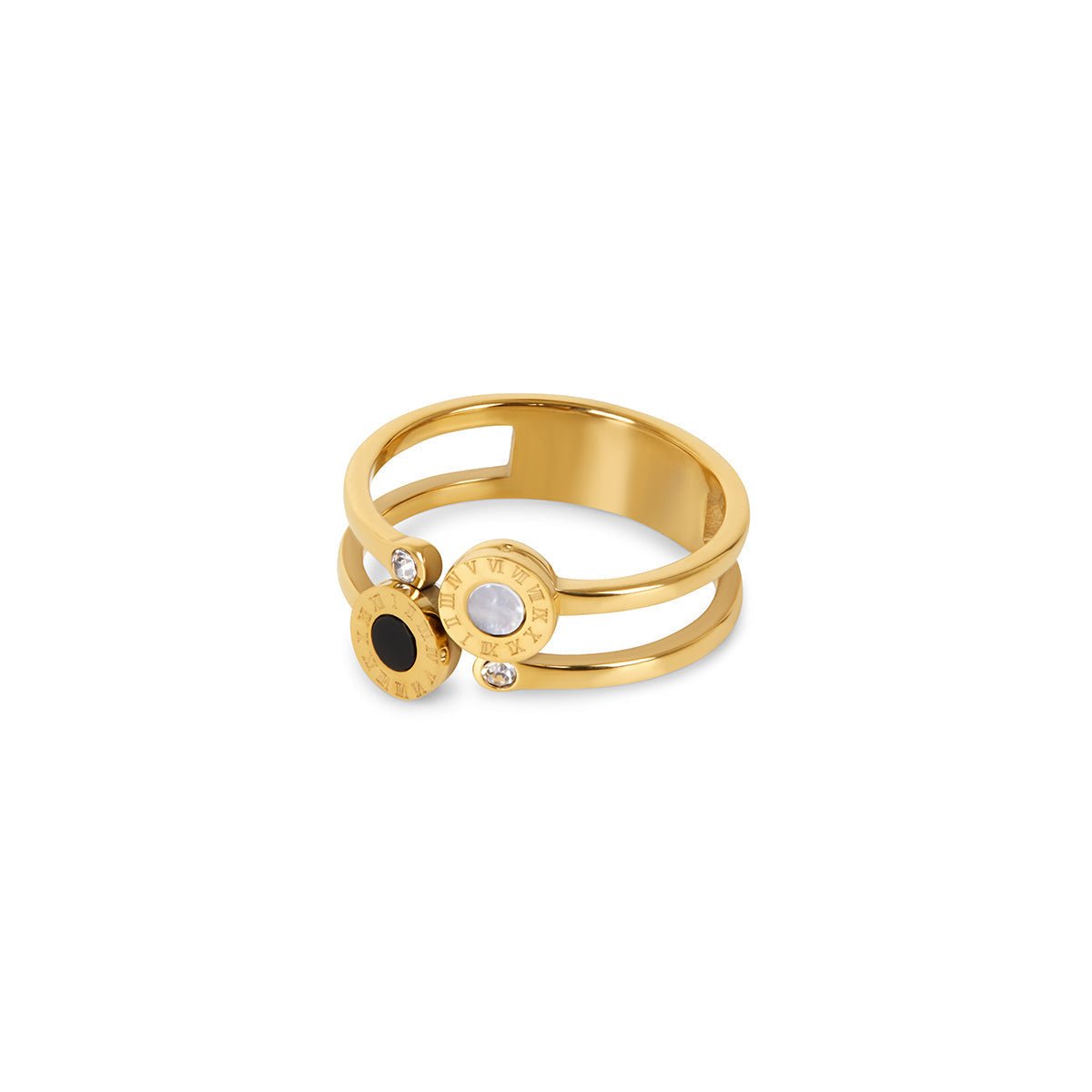 Venice Roman Numeral Ring 18K Gold Plated