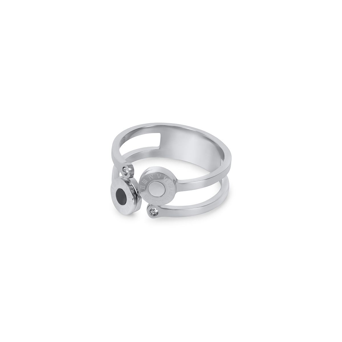 Roman Numerals Venice Ring – Silver