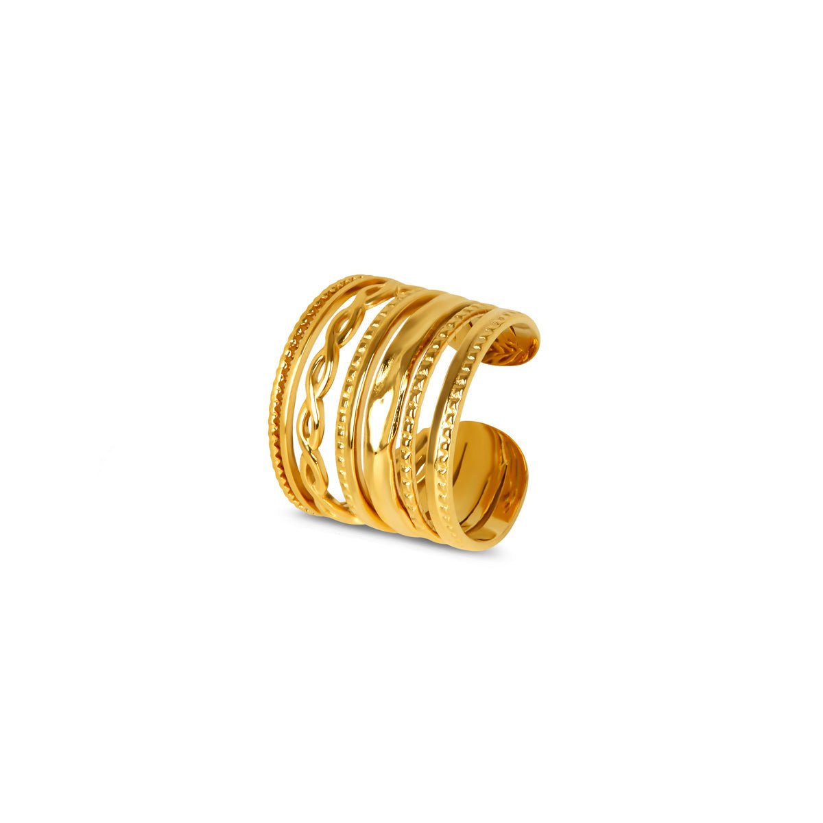Royale Adjustable Ring 18K Gold Plated