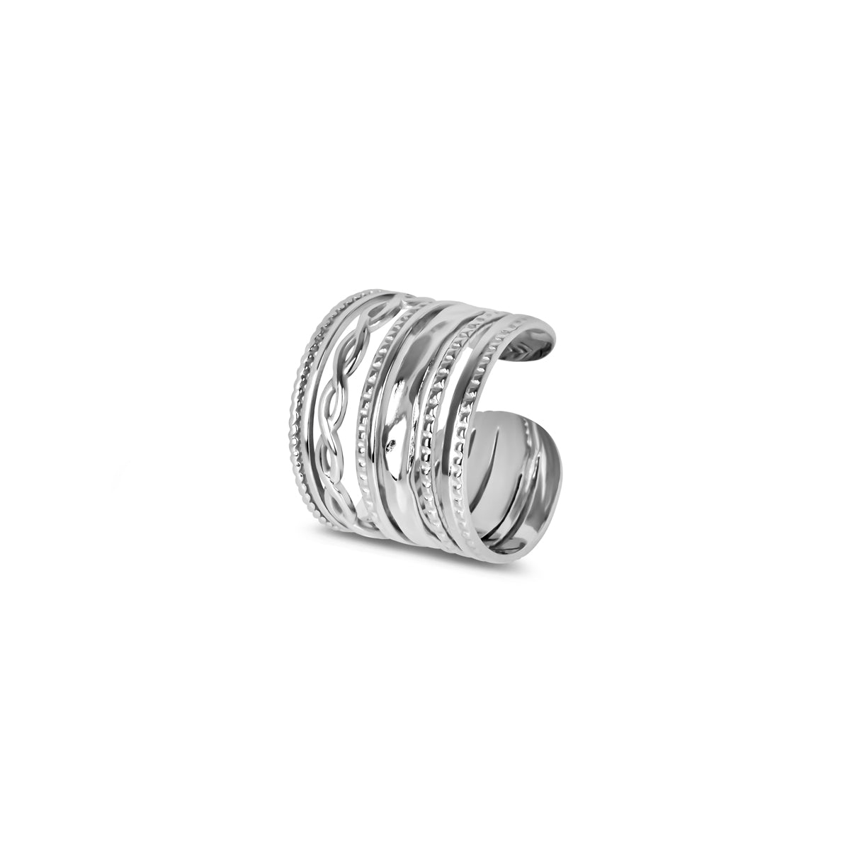 Royale Adjustable Ring – Silver
