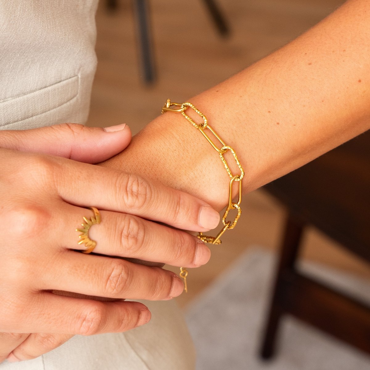 Sunrise Ring 18K Gold Plated