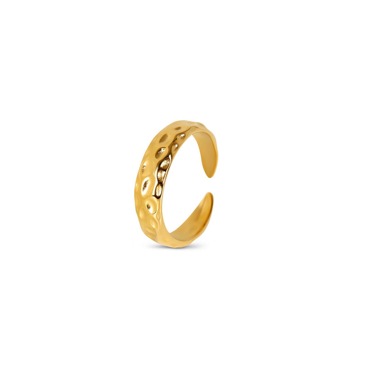 Lunar Texture Ring 18K Gold Plated