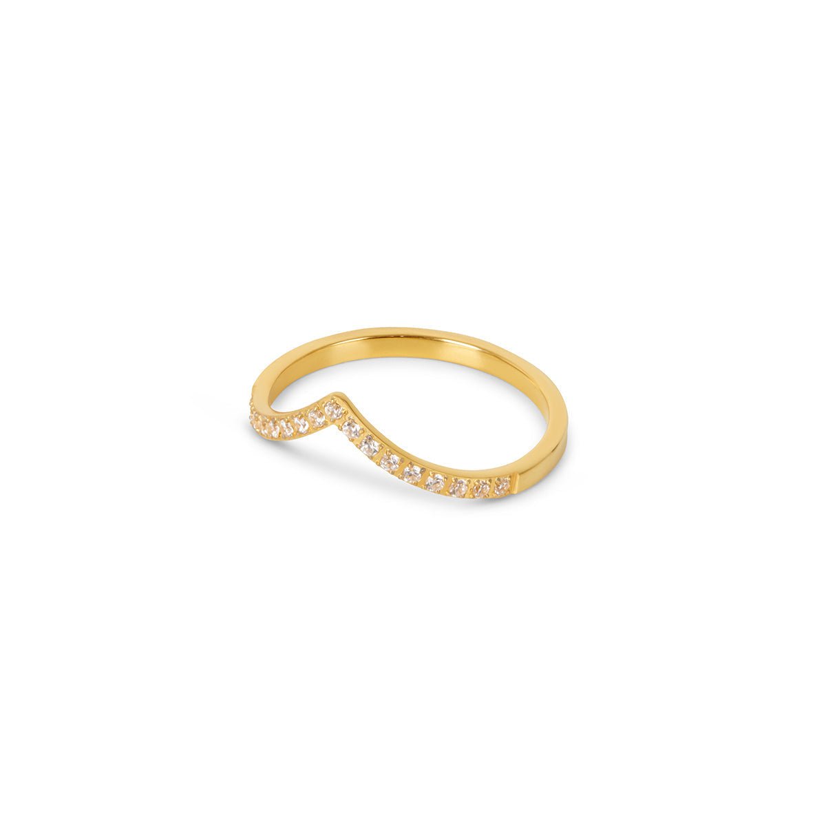 Trinity Zirconia Ring 18K Gold Plated