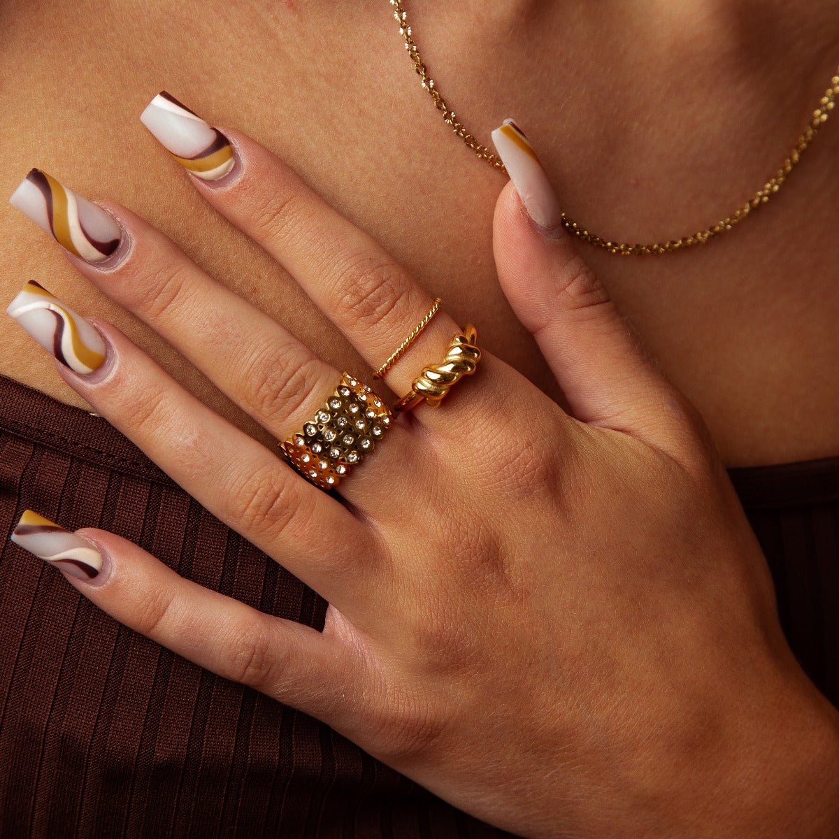 Twist Ring 18K Gold Plated