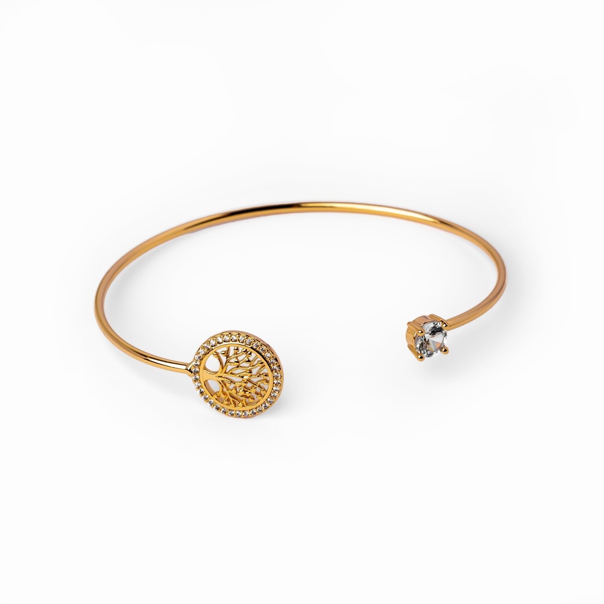 Tree of Life Bangle 18K Gold Plated