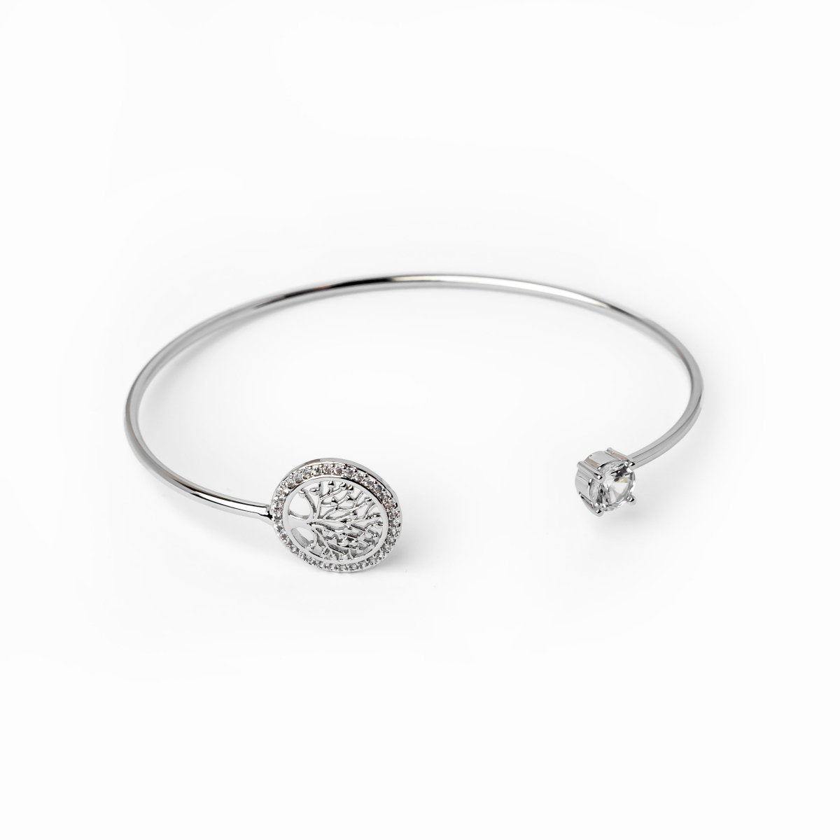 Tree of Life Bangle – Silver