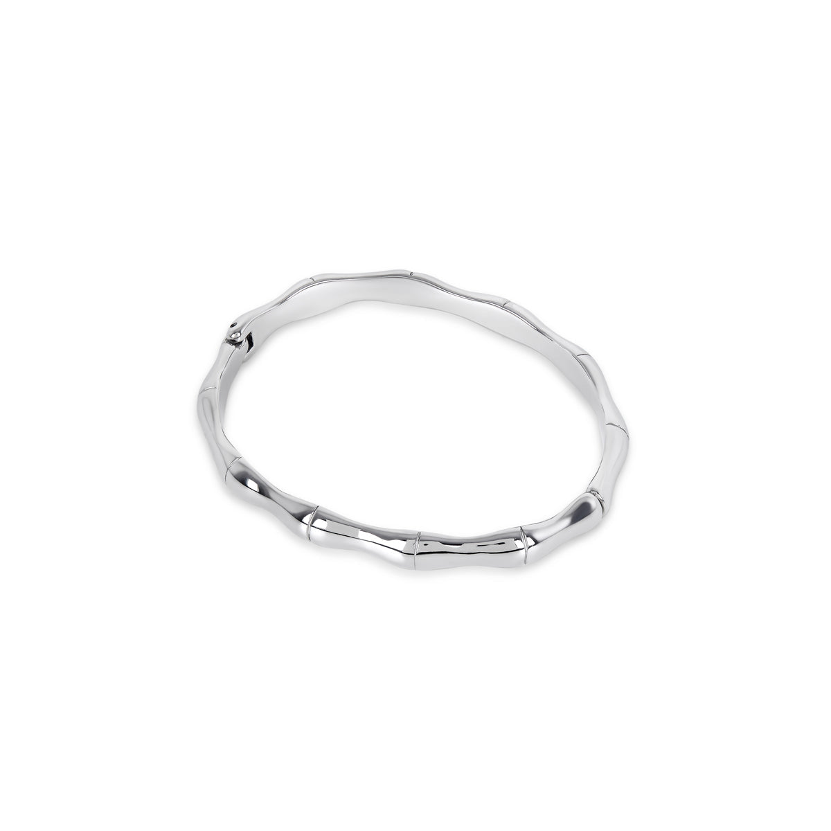 Bamboo Bangle – Silver