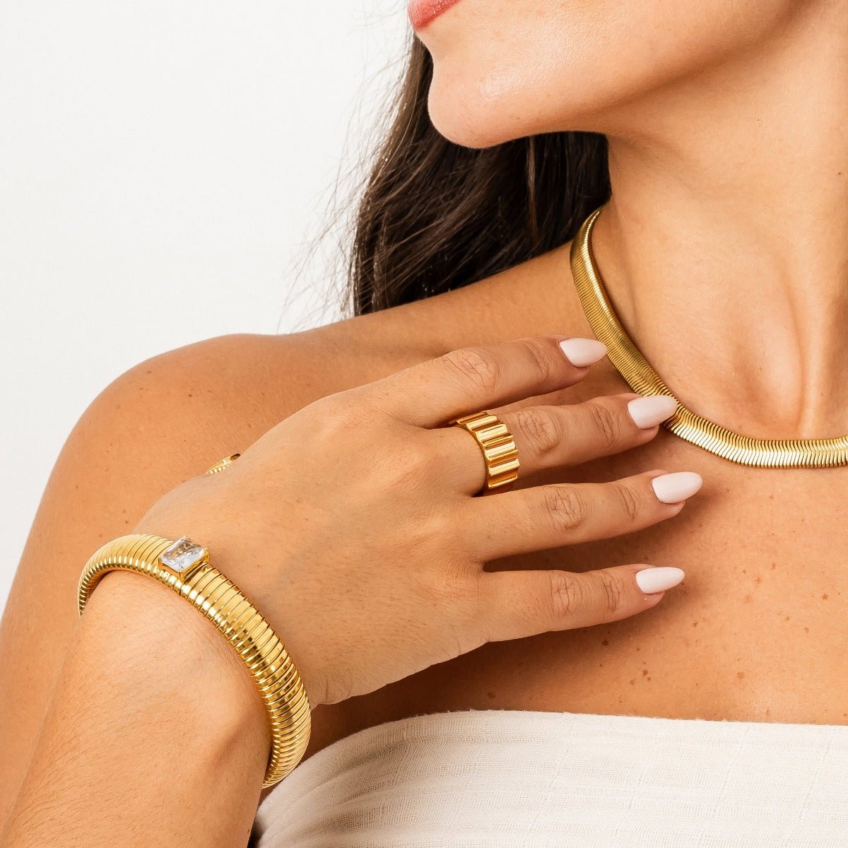 Capri Bangle 18K Gold Plated