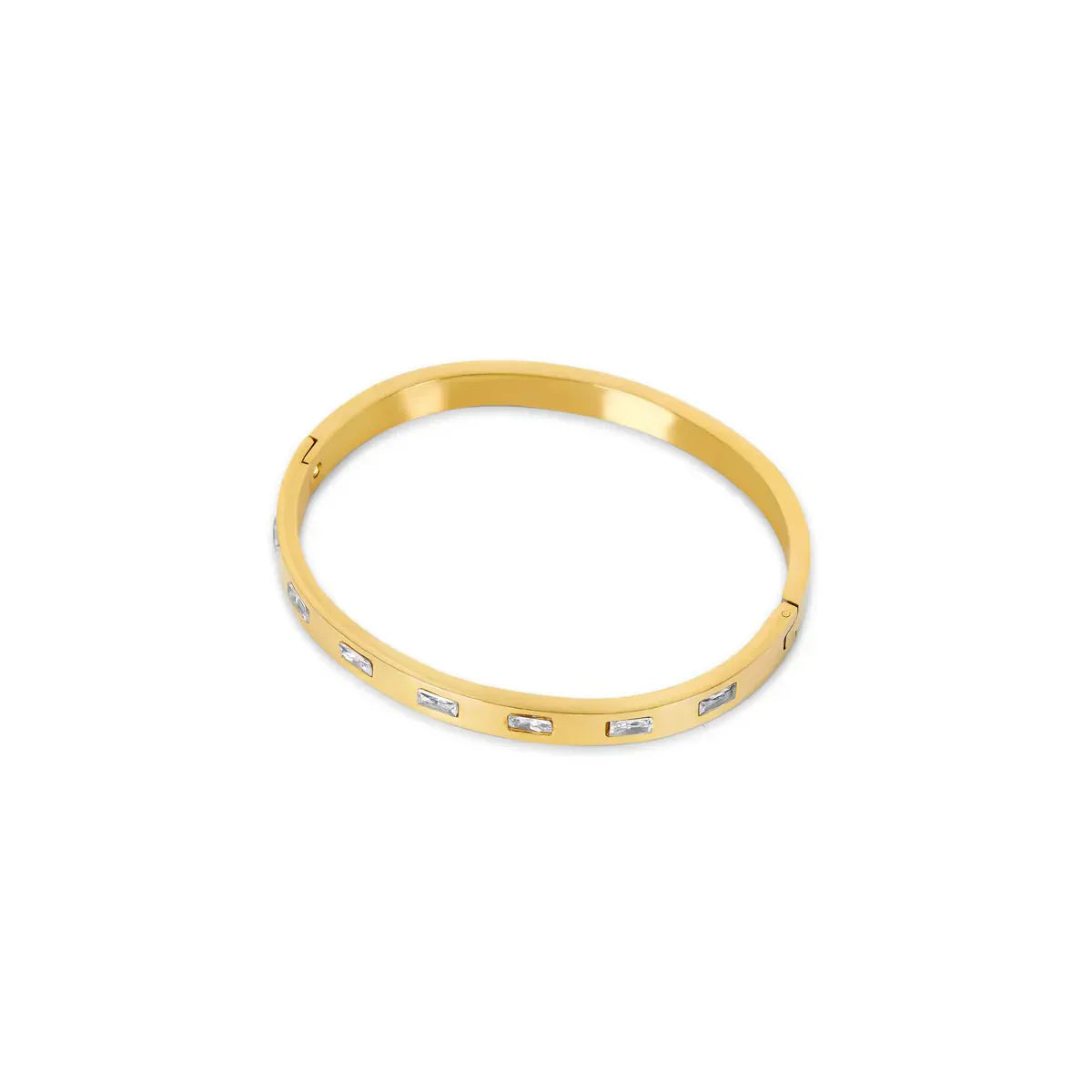 Carved Bangle 18K Gold Plated